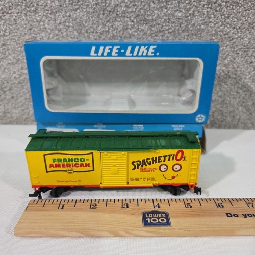 Escala HO realista 8429 vagón de caja Campbells espaguetis Franco cartelera tren EE. UU. | Zustand: Used