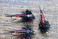WOVEN RED, BLACK, PEACOCK  Stonefly Nymph Fly Fishing Flies 1 Fly, U Choose Size