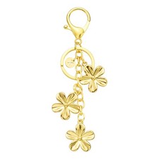 Flower Initial Keychain, Cute Flower Purse Keychain Charms, Gold  Letter x