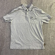 Howler Bros Mens M Ranchero Polo Shirt Pearl Snap Short Sleeve Grey