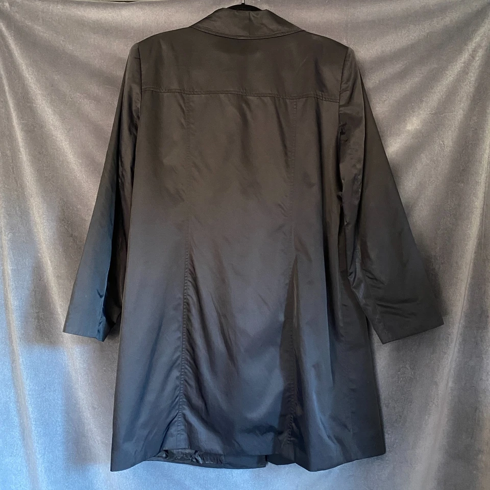 Style & Co. Woman Black Trench Coat Size XXL Classic Chic  - Image 3 of 4