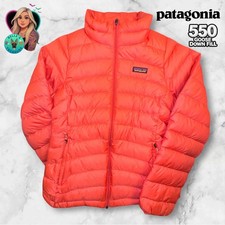 Patagonia Jacket Kids Large Down Sweater 550 Goose Down Fill Puffer Coral Pink