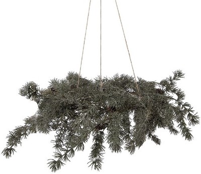 Clayre & Eef 50839 Weihnachtskranz mit LED Ø 60x8 cm 3xAA Batterien