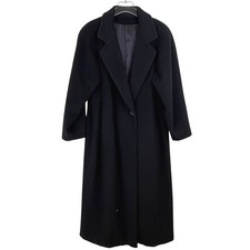 VINTAGE 80s Regency Pure Cashmere COCOON Long CAR Coat Women 10 ELEGANT USA MADE