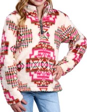 Roper Western Jacket Girls Aztec Fleece Pink 03-298-0250-6121 PI