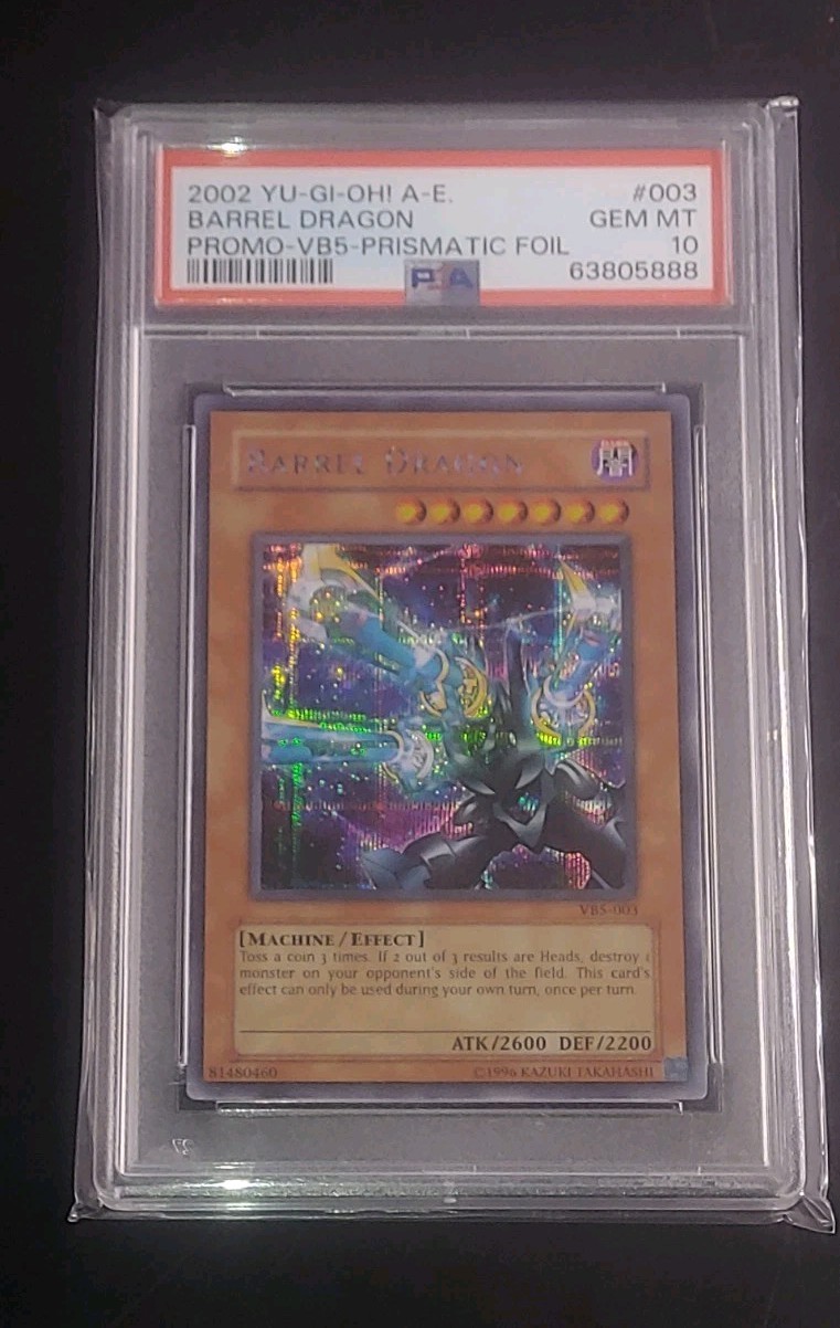 YU-GI-OH! PSA 10 VB5 Prismatic Rare Barrel Dragon view 2