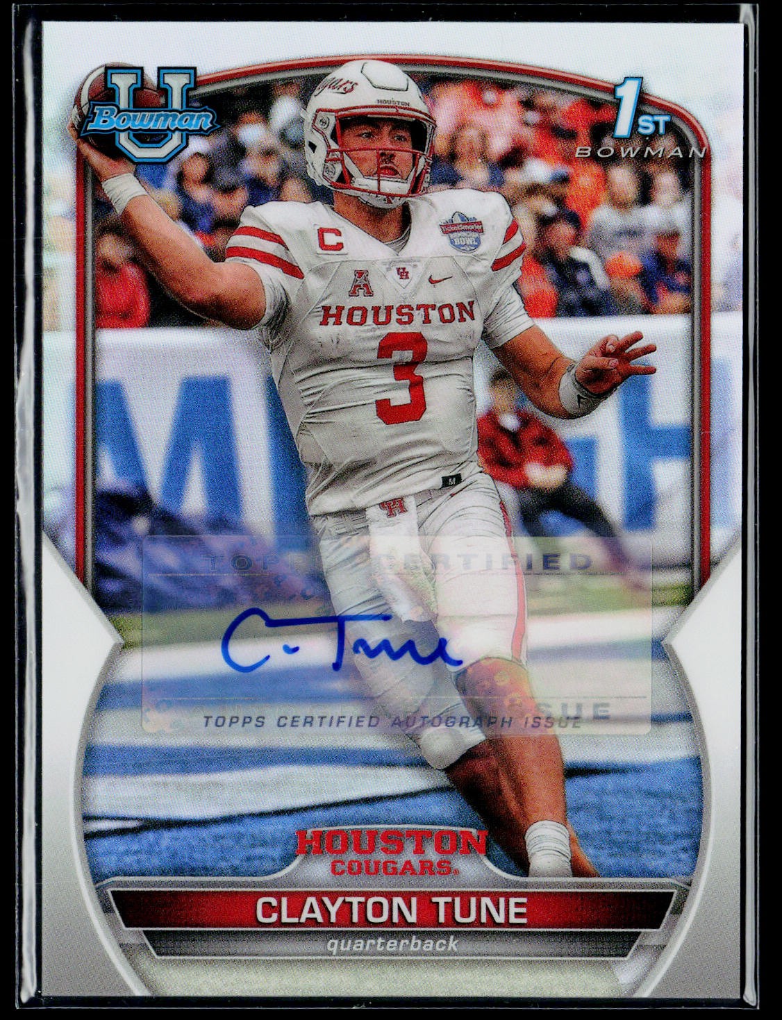 2022 Bowman University Chrome #98 Clayton Tune Prospect Autographs