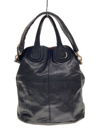 GIVENCHY tote bag leather Black Used