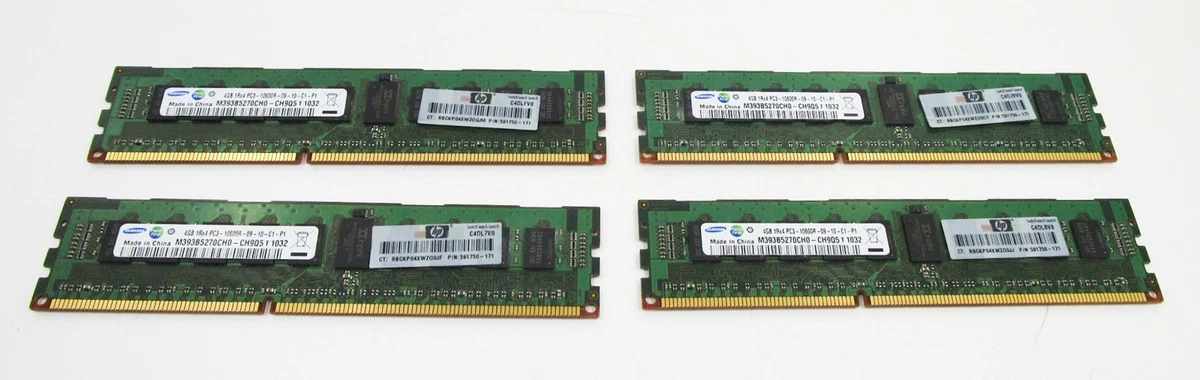 Samsung PC3-10600 (DDR3-1333) Bus Speed Computer RAM 4 GB Capacity