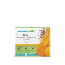Mamaearth Ubtan Nourishing Bath Soap With Turmeric & Saffron 75g (Pack of 5) -CA