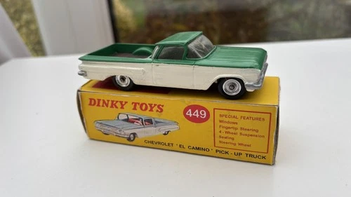 Vintage Dinky 449 Chevrolet El Camino Pick-up Truck with Box