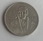 Photo of a 1977 Mexico 100 Pesos Silver from an eBay listing that sold on Jul 18, 2026