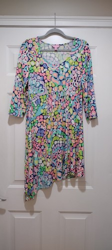 Lilly Pulitzer Damen Ariana Gypsy In Jungle Asymmetrisch Swing Kleid Bunt M - Bild 2 von 8