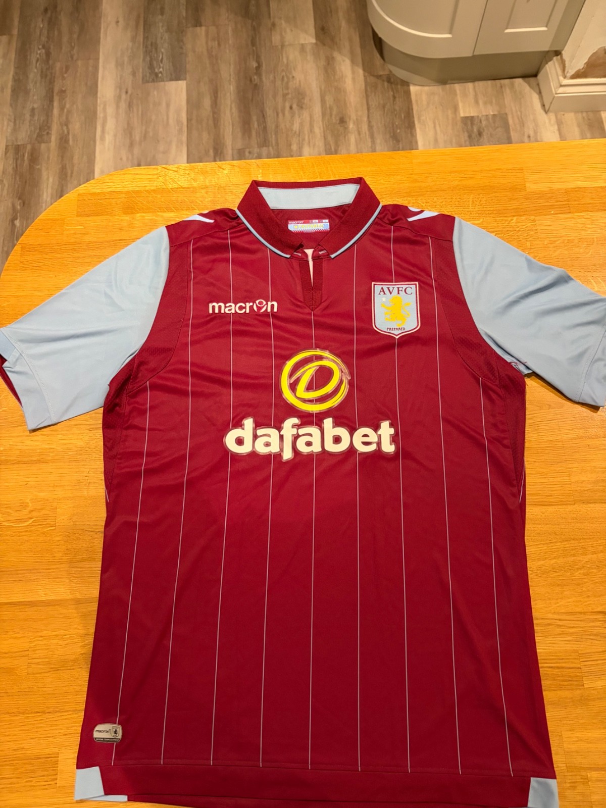 Aston Villa Shirt Home Shirt Dafabet  Size L great condition worn twice. for sale on Ebay