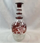 Georgian Glass red grape vines decanter - ca 1800