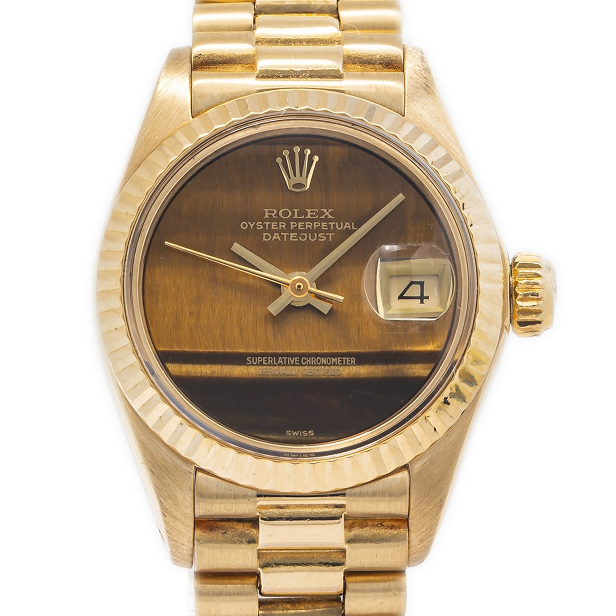 Rolex Datejust 6917 18k Yellow Gold President Tiger Eye Dial