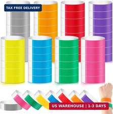 LUYI 800 Pieces Colored Wristbands for Events Wrist Bands Paper Bracelets Waterp