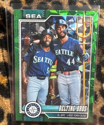 2026 Topps Series 2 Julio Rodriguez Belting Bros Arozarena Green Diamante 13 /99