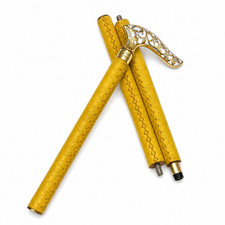 Floral Brass Handle Walking Cane Wooden Walking Stick 3 Piece Handmade Gift