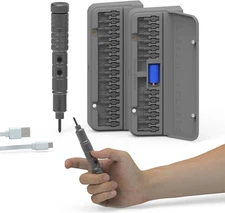 PKEY Mini Electric Screwdriver Screwdriver, Silver 