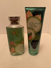 New Bath Body Works Cucumber Melon Hydration Body Cream 8 oz Body Wash 10 oz