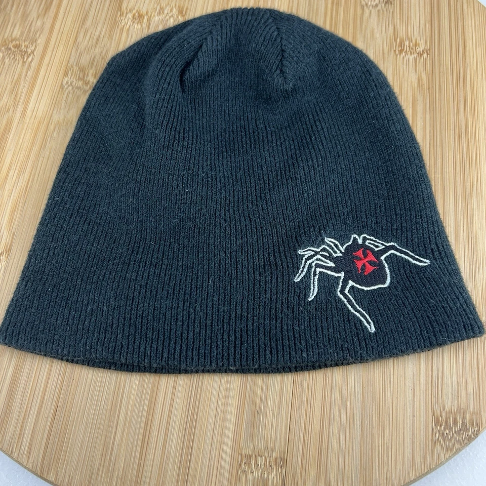 Jesse James Beanie Hat Adult OSFM Black Widow Spider Logo West Coast Choppers - Image 2 of 4