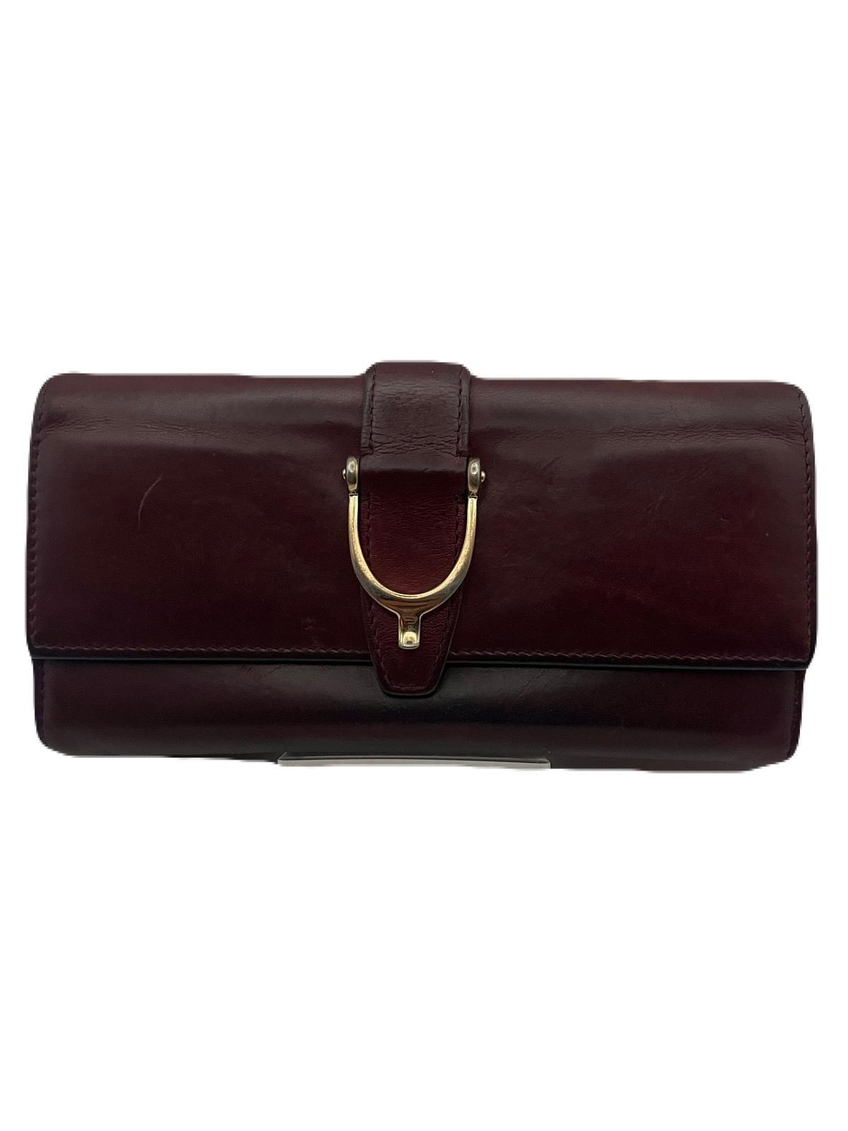 Gucci Red Leather Long Wallet Pre-Owned Model TB141-6