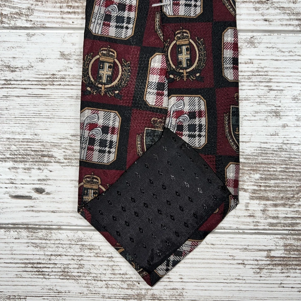 Club de Golf Pebble Beach Neckwear Para Hombre Corbata (100% Seda) Hecha en EE. UU. (L-56"/W-3.5") Foto 3 de 4