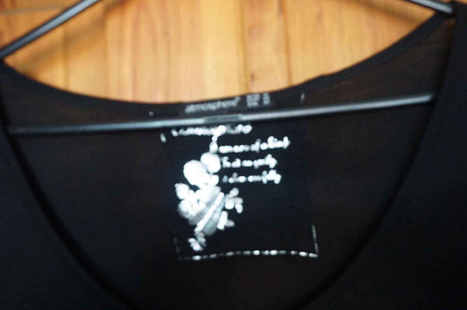 Soft black short sleeve pocket detail Lagenlook asymmetric hippie boho top 16 image 4