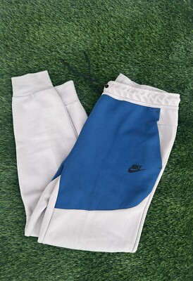 Nike Sportswear Tech Fleece Joggers Cream Blue Black CU4495 236 Mens Large RARE