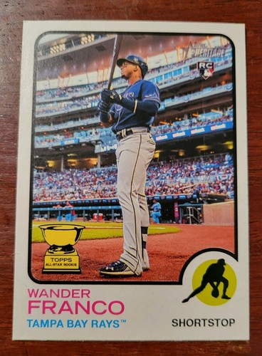 WANDER FRANCO 2022 TOPPS HERITAGE ROOKIE IMAGE VARIATION SSP TAMPA BAY 