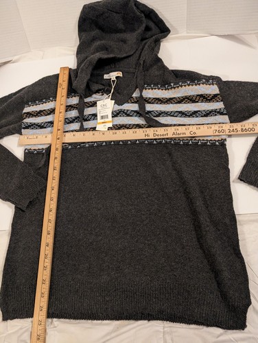 Woman's C&C California V Neck Hooded Soft Soft Sweater Size S - Picture 3 of 9