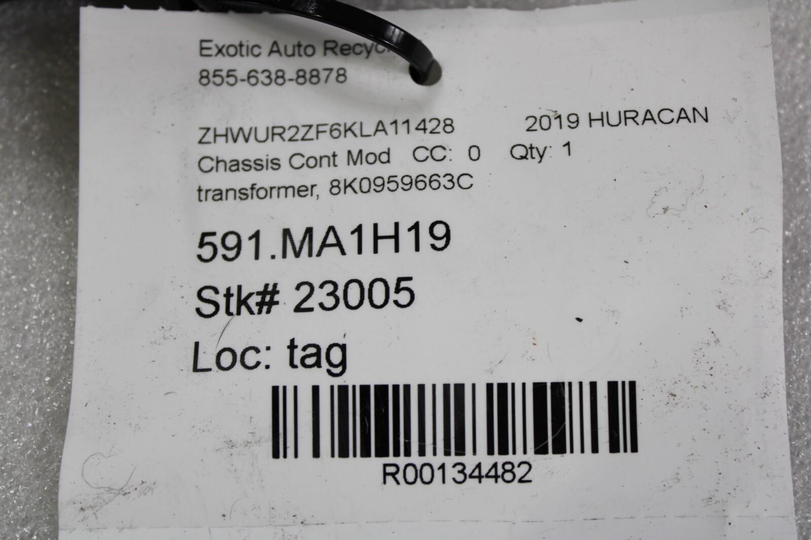 Lamborghini Huracan, Transformer Start/Stop Control Module, Used, P/N 8K0959663C