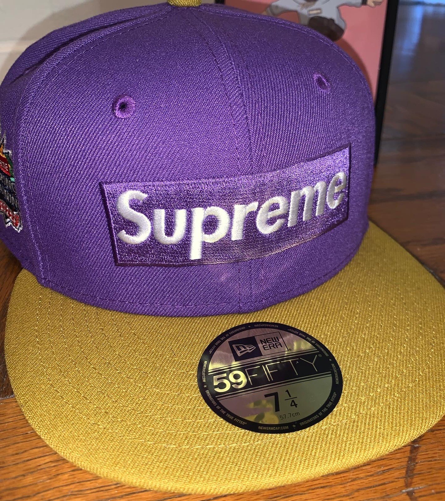 Supreme x New Era 2-Tone Box Logo Fitted Hat Size 7 1/4 * BRAND NEW * 59fifty