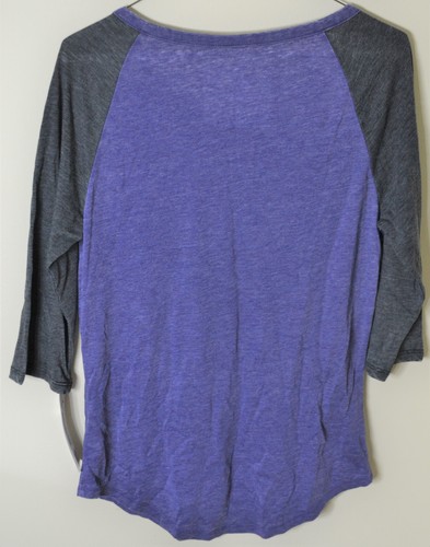 Baltimore Ravens Raven Logo 3/4 Slv T-Shirt w/Buttons NFL Teens Juniors XL 15/17 - Picture 3 of 3