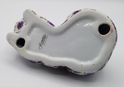 Vintage Formalities Baum Brothers Chintz Cat Purple Violet Pansy