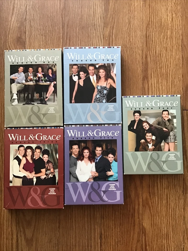 Will and Grace 1-5 ,TV Series Set seasons 1 2 3 4 5 DVD lot Used Complete Foto 2 de 2