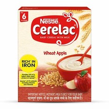 Nestl  CERELAC Fortified Baby Cereal with Milk, Wheat Apple   From 6 Months300g