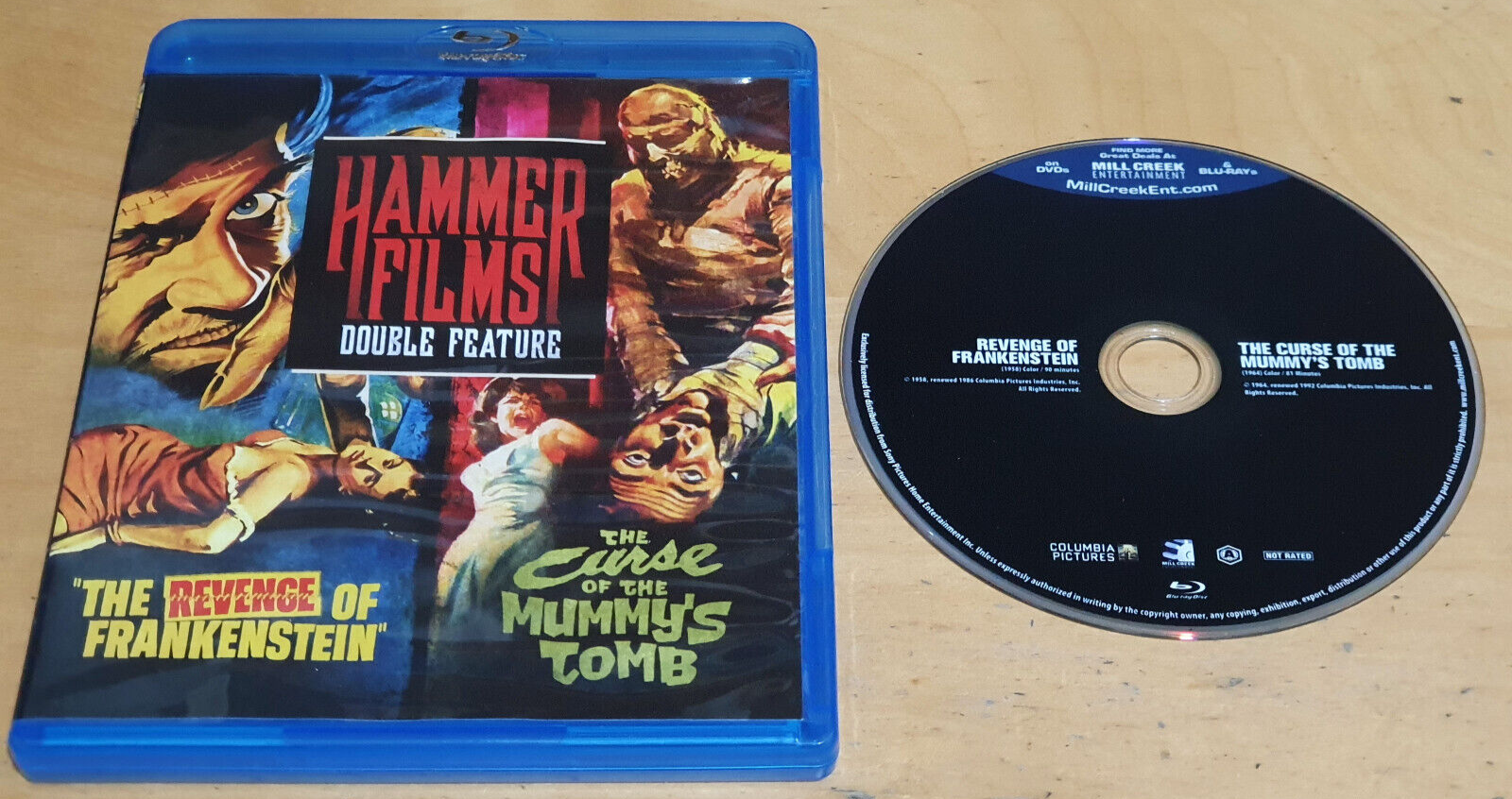 The Revenge Of Frankenstein & The Curse Of The Mummy's Tomb Blu-Ray Region A