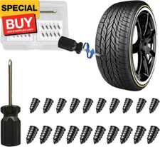 20pcs Tyre Repair Kit, Tire Rubber Nails Tool, Self-Service Car Wheel Puncture R