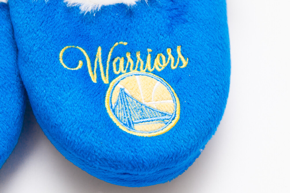 PANTOFOLA D’ORO Ciabatte da donna grandi Gol State Warriors pelose fuzzy lounge misura 10" x 5"