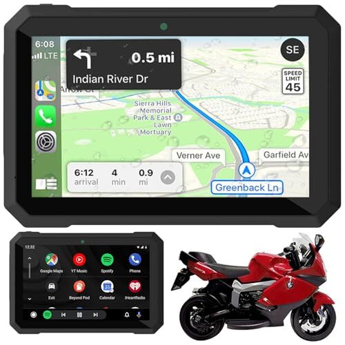 Navigatore Moto Sunweyer Wireless: CarPlay & Android Auto 5" IPS