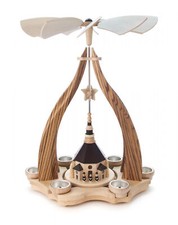 Natural Seiffen Church Kirche Tea Light Pyramid
