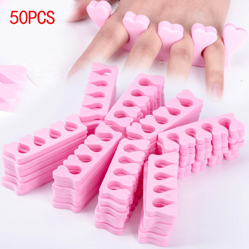50pcs Nail Art Toes Separators Fingers Soft Sponge Manicure Pedicure Gel UV Tool - Image 3 of 4