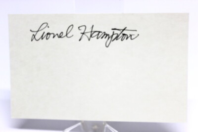 Original Autogramm Autograph LIONEL HAMPTON