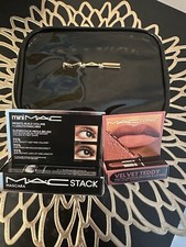 Mac Cosmetics 3 pcs Makeup Deluxe Samples Gift Set Black Plastic Bag