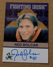 TK Legacy Notre Dame FI61 Ned Bolcar Autograph Auto