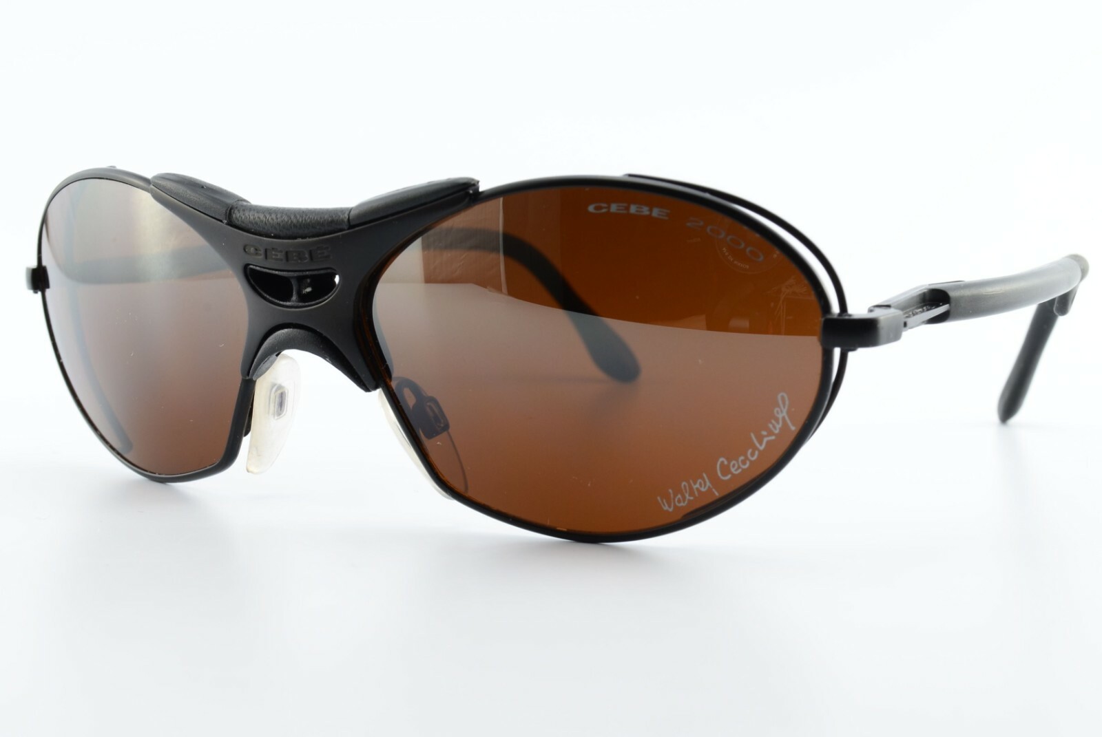 Gafas de sol CEBE 2000 W Cecchinel 391 0043 espejo marrón negro medio alpino años 90