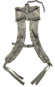 US MILITARY MOLLE II ENHANCED FRAME ACU SHOULDER STRAPS w/ QR & Load Lifters VG
