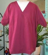Best Medical Unisex Reversible Scrub Top W/ Pocket Burgundy Sz Large
